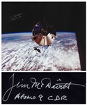 James McDivitt Signed 20 x 16 Photo of Command Module Gumdrop, as Seen by McDivitt in the Lunar Module